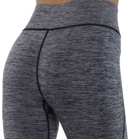 Workout gray Capri leggings dry fit Y116 - Picture 2 of 2